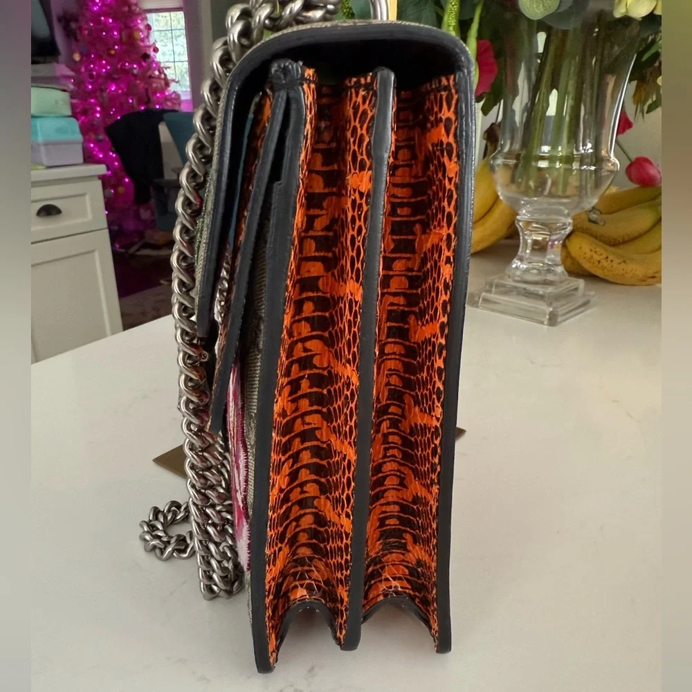 Gucci GG Supreme Medium Elton Dionysus Shoulder Elton Bag ~ EUC w/Dust Bag - Picture 4 of 16